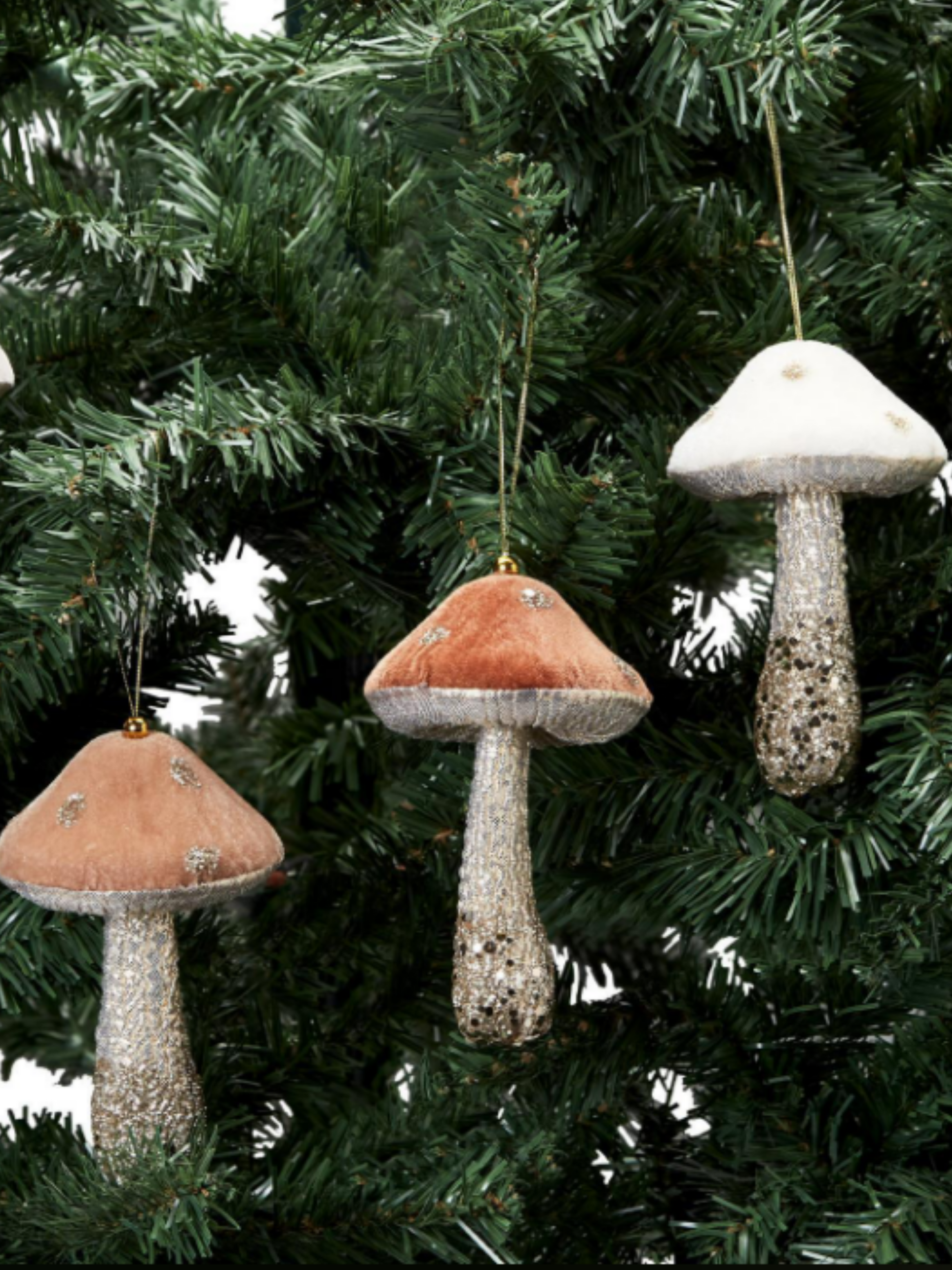 GLITTER MUSHROOM ORNAMENT  - THE HIP EAGLE BOUTIQUE