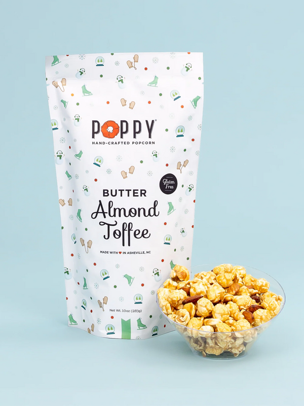 BUTTER ALMOND TOFFEE POPPY HAND-CRAFTED POPCORN - THE HIP EAGLE