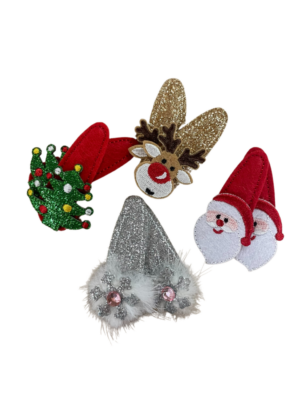 HOLIDAY HAND-CRAFTED HAIR CLIPS - THE HIP EAGLE BOUTIQUE