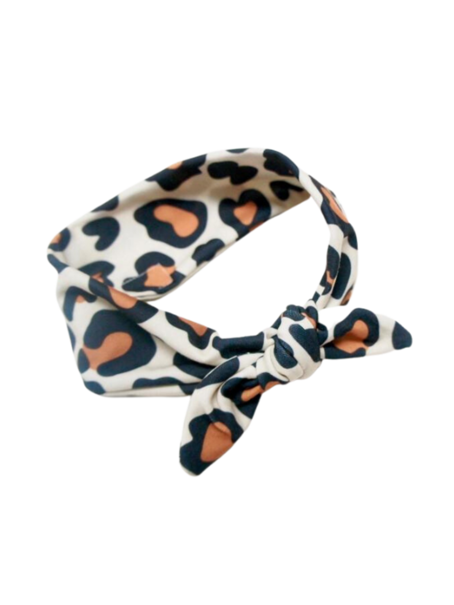 girl's cheetah print knot headband