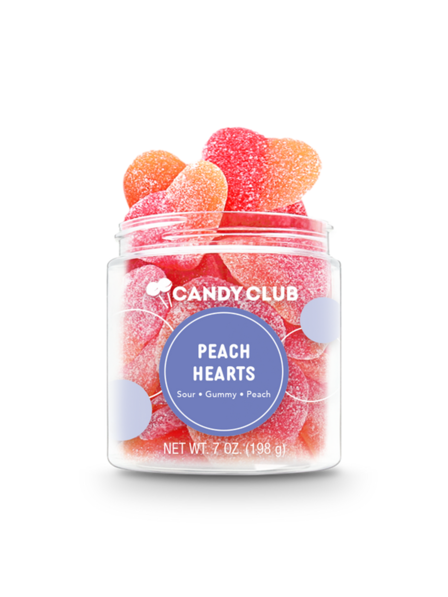 sour peach hearts gummy candy