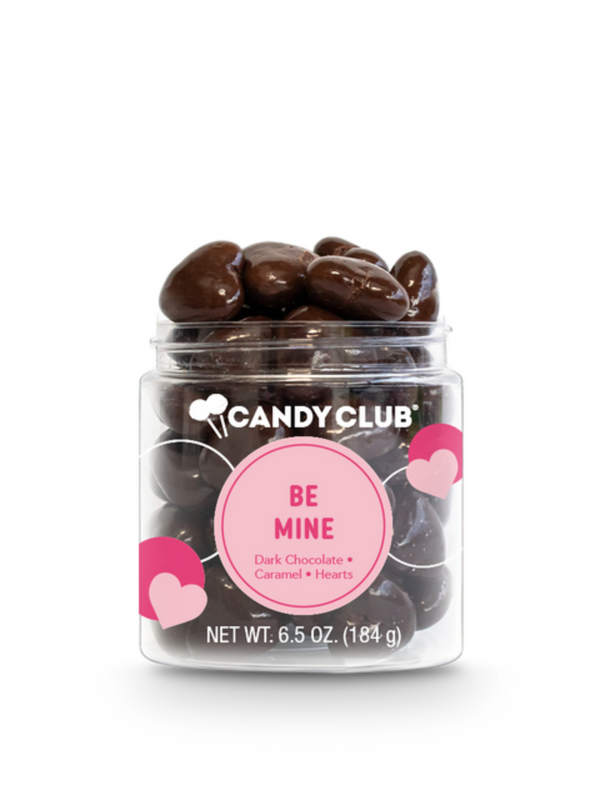 dark chocolate caramel heart candy