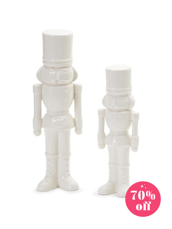 SET OF 2 PORCELAIN NUTCRACKERS