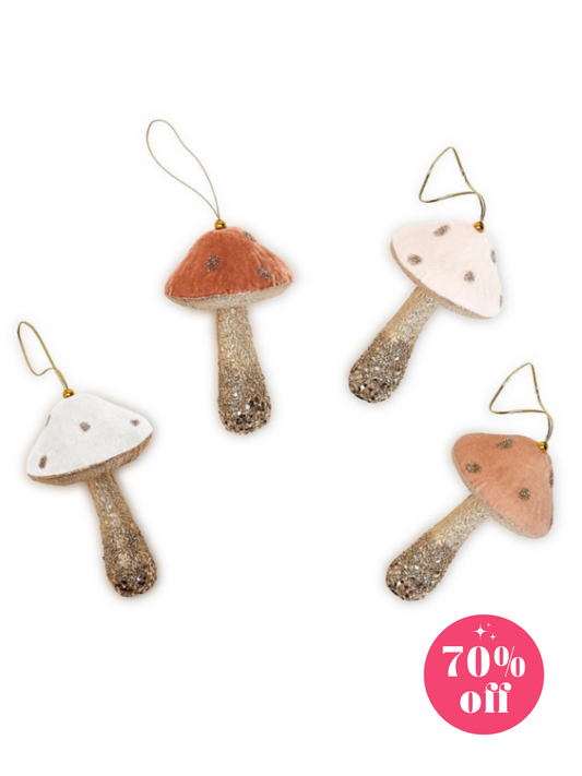 GLITTER MUSHROOM ORNAMENT