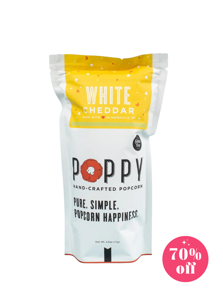 WHITE CHEDDAR POPPY HAND-CRAFTED POPCORN