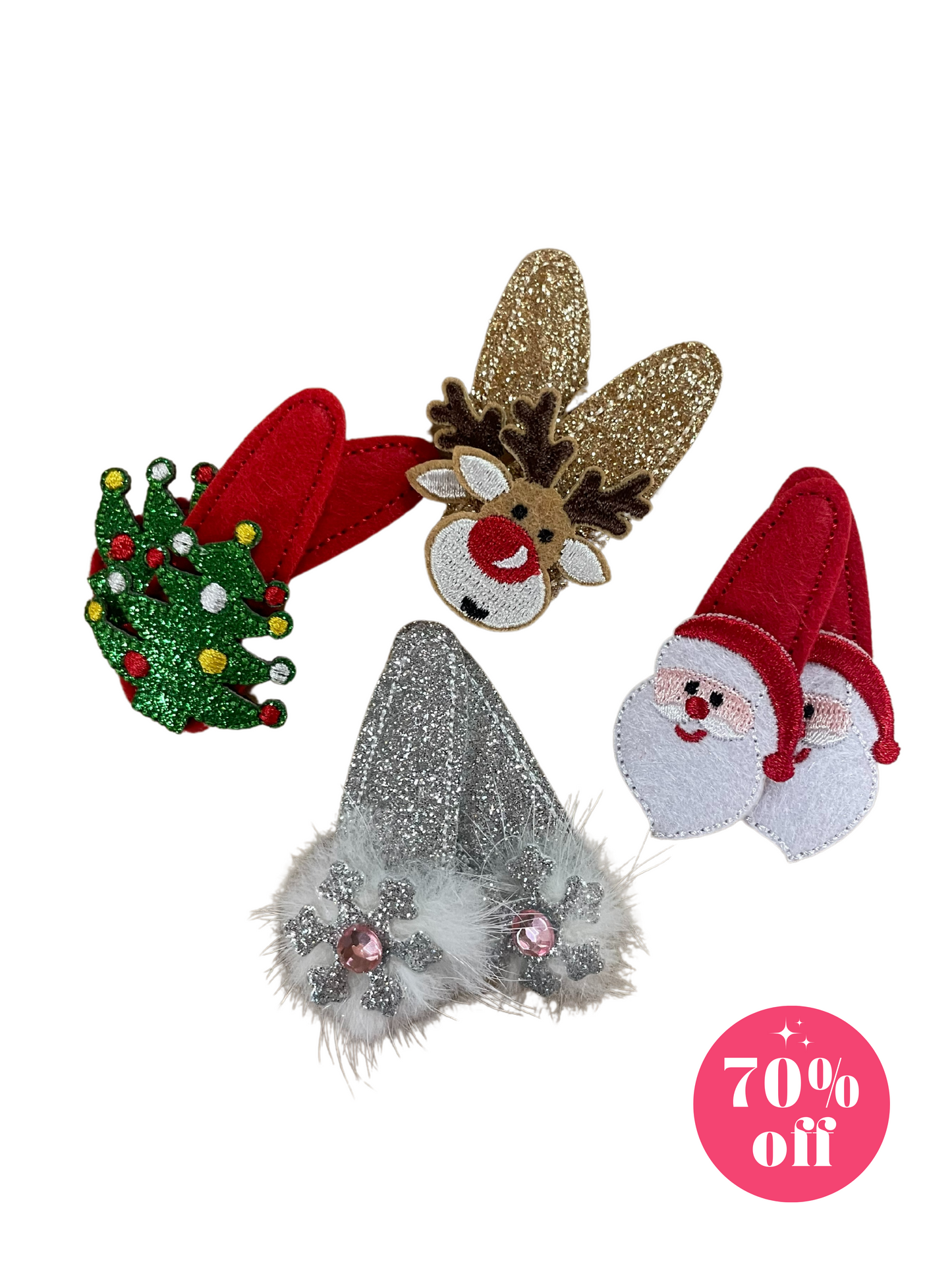 HOLIDAY HAND-CRAFTED HAIR CLIPS