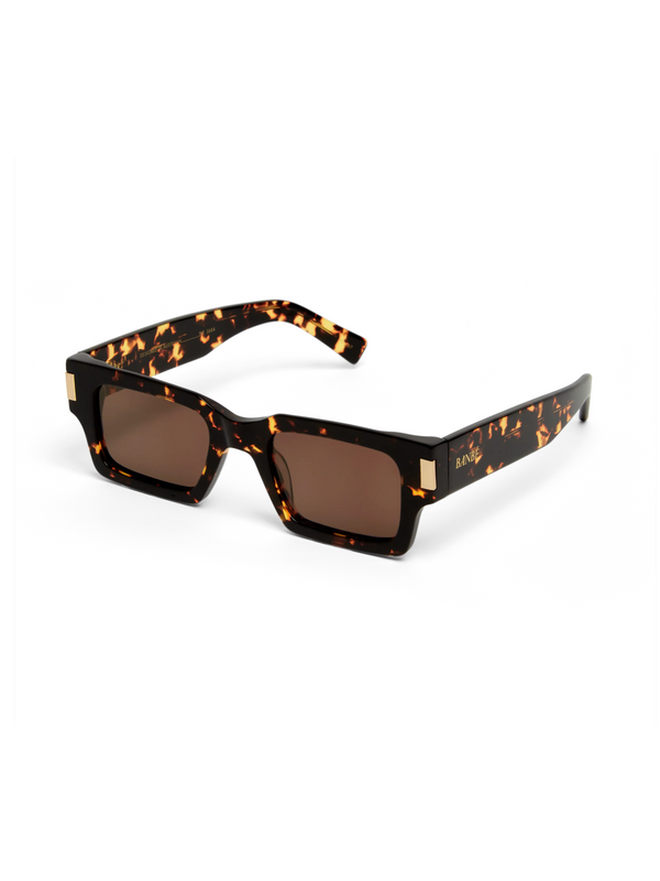 brown tort high quality square frame sunglasses 