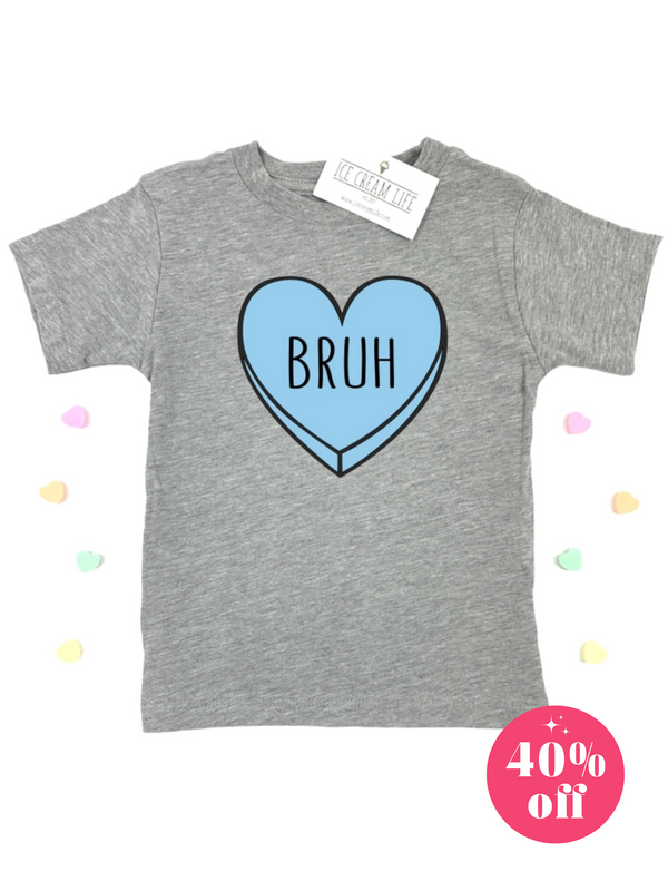 BRUH CANDY HEART VALENTINE'S TEE