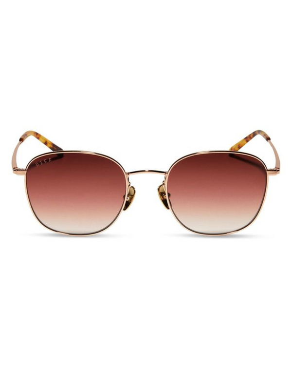 DIFF AXEL SUNNIES IN ROSE GOLD-DUSK GRADIENT