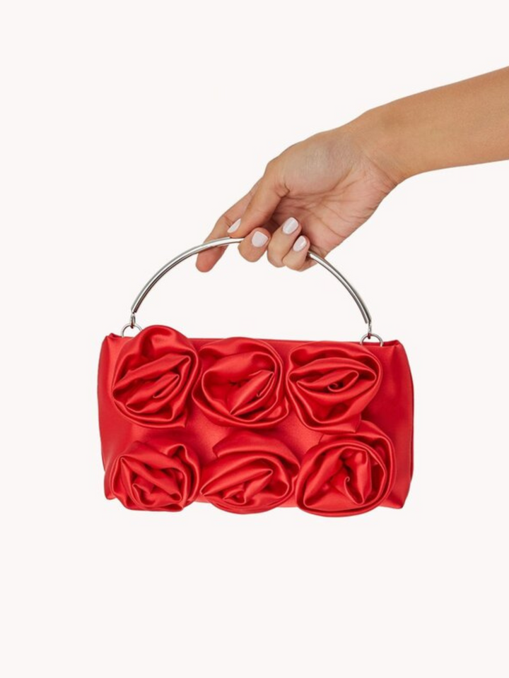red rose handbag