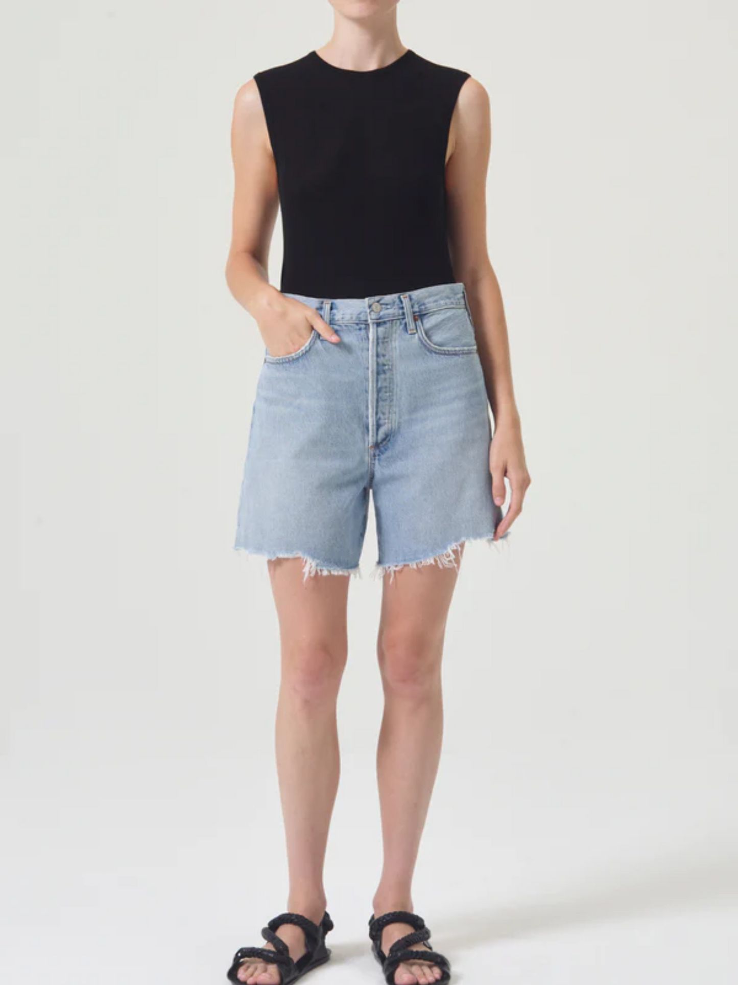 AGOLDE STELLA HIGH RISE BAGGY SHORT IN AGREEMENT