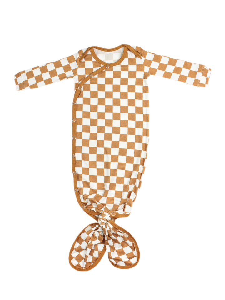 COPPER PEARL NEWBORN KNOTTED GOWN IN RAD