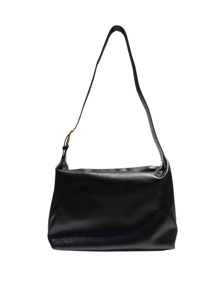 BLACK LEATHER SLOUCHY BUCKET BAG | THE HIP EAGLE BOUTIQUE