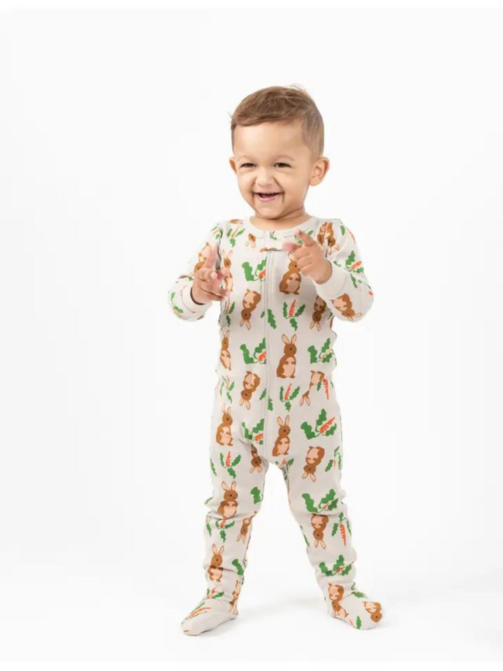 ONE PIECE FOOTED EASTER BUNNY PAJAMAS