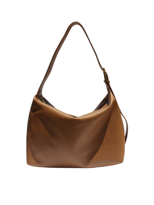 BROWN LEATHER SLOUCHY BUCKET BAG | THE HIP EAGLE BOUTIQUE