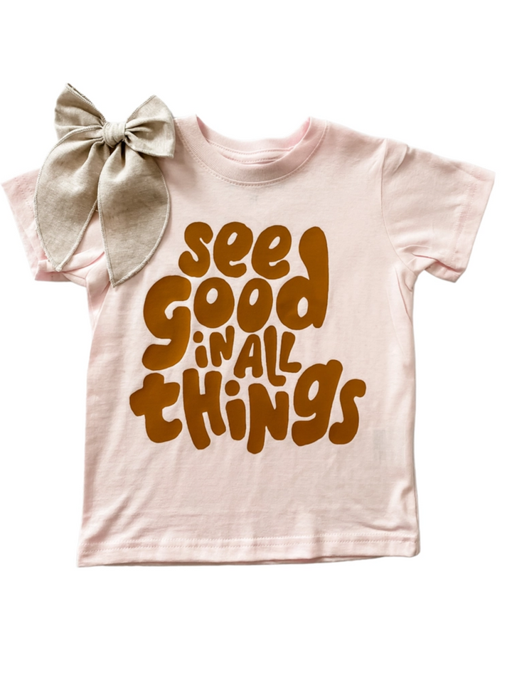 GIRL'S SEE THE GOOD GRAPHIC TEE - THE LITTLE EAGLE BOUTIQUE 