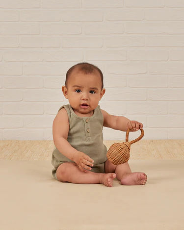 QUINCY MAE SLEEVELESS BUBBLE ROMPER IN SAGE