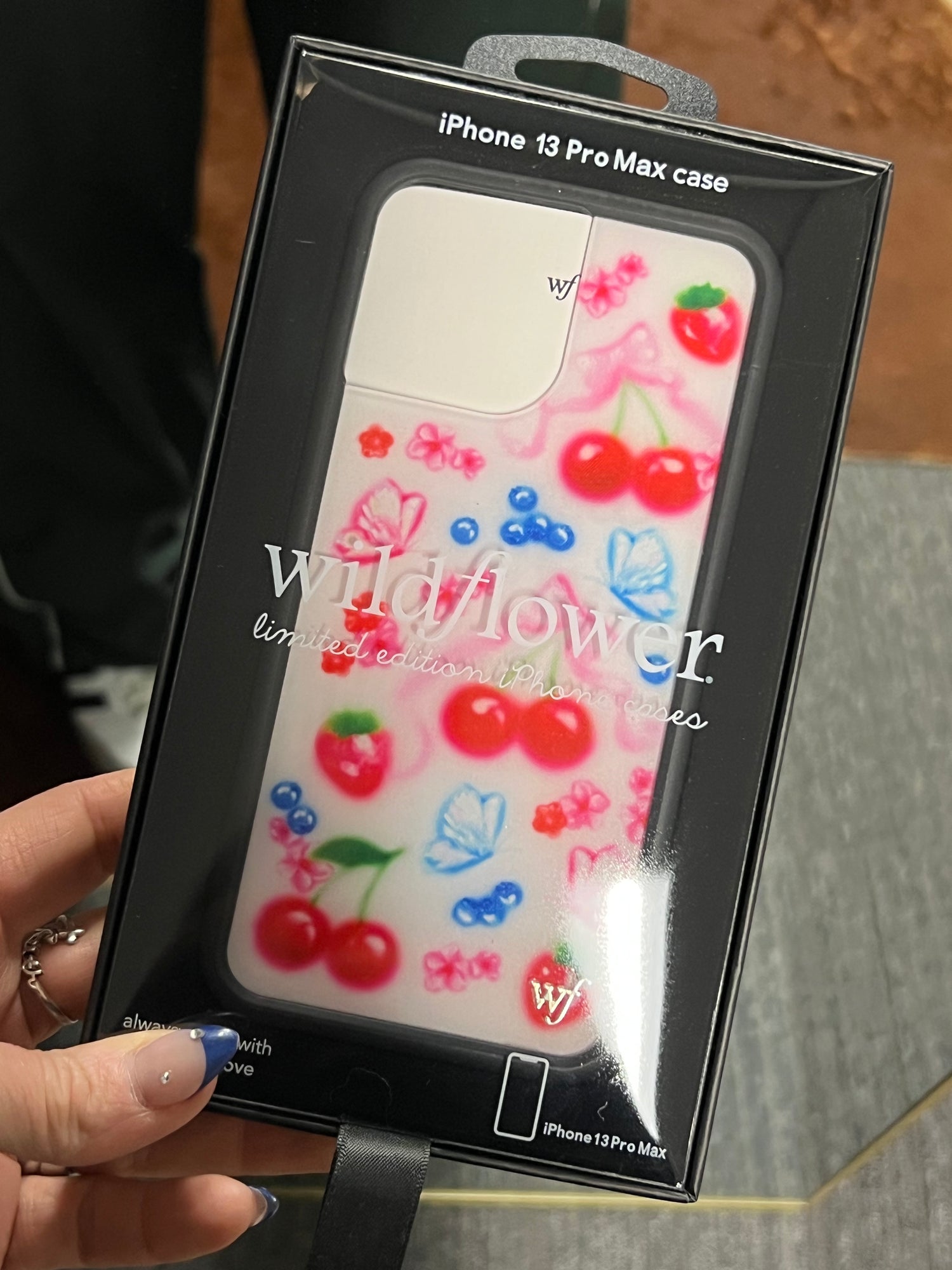 sweet cherries wildflower iPhone case