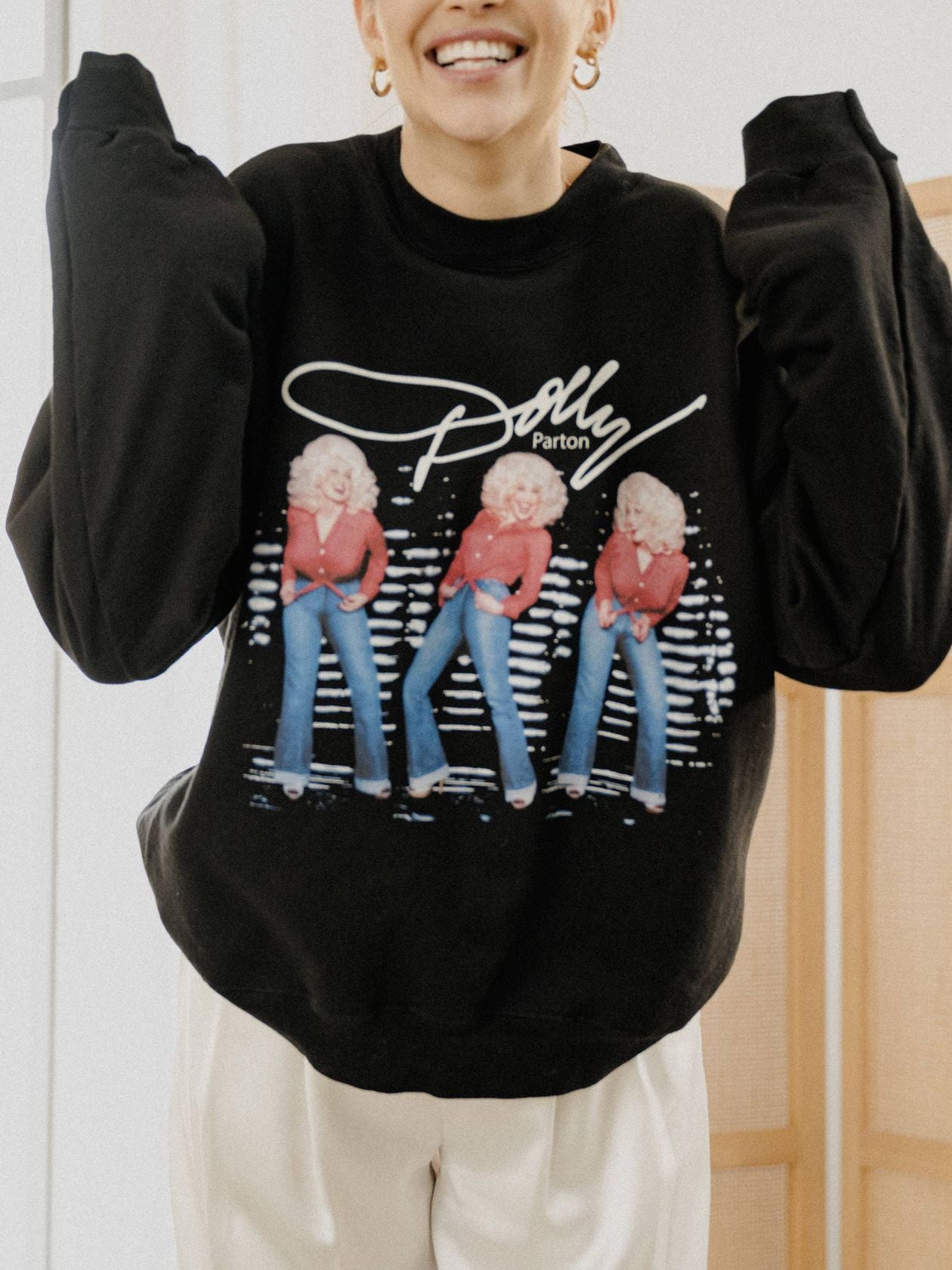 Dolly Parton graphic crewneck sweatshirt
