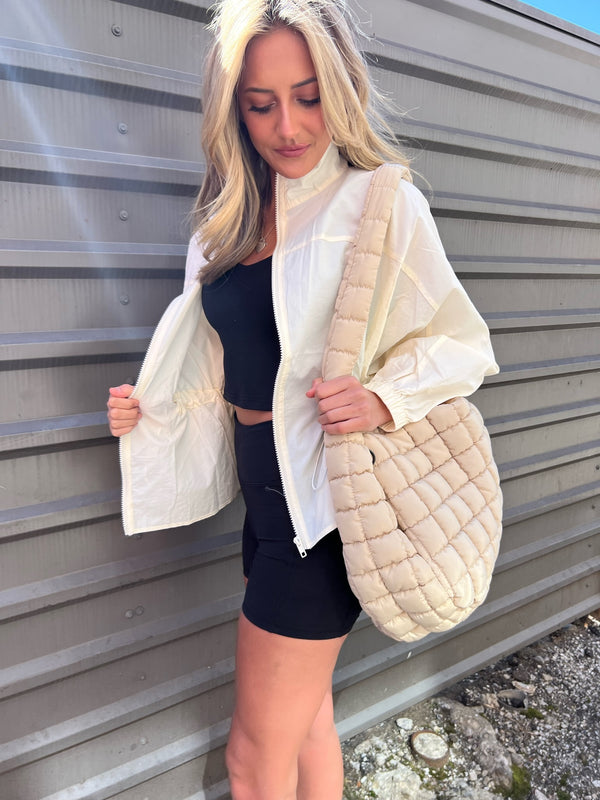 CLEO SLOUCHY QUILTED TOTE