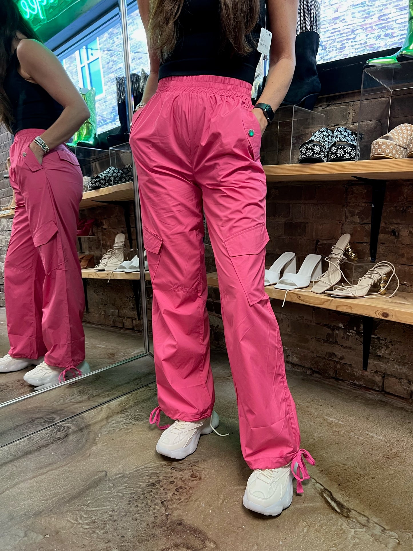 DYNAMIC BLACK / TAN / PINK ATHLEISURE JOGGER - THE HIP EAGLE BOUTIQUE