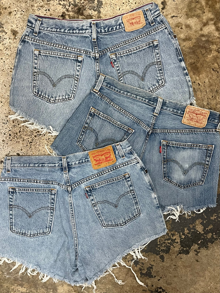 VINTAGE UPCYCLED DENIM SHORTS