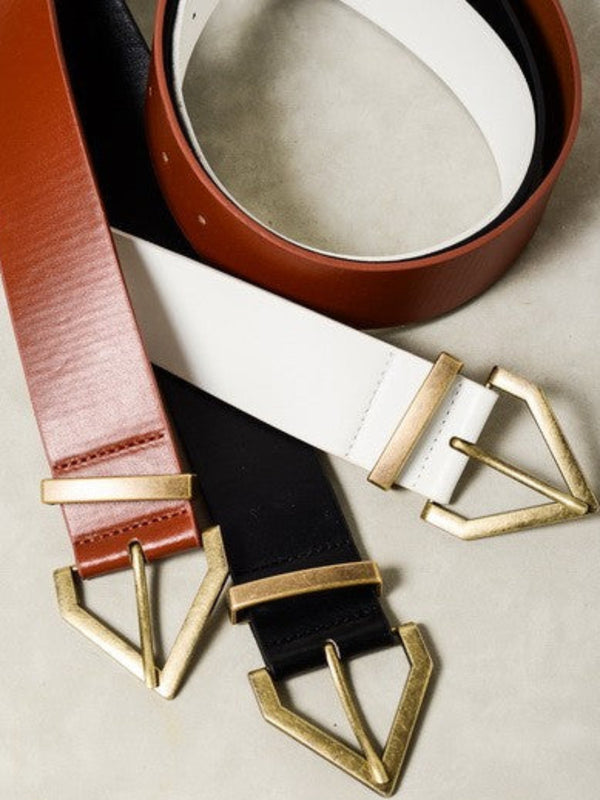 CLASSIC BELT IN BLACK / WHITE / COGNAC - THE HIP EAGLE BOUTIQUE