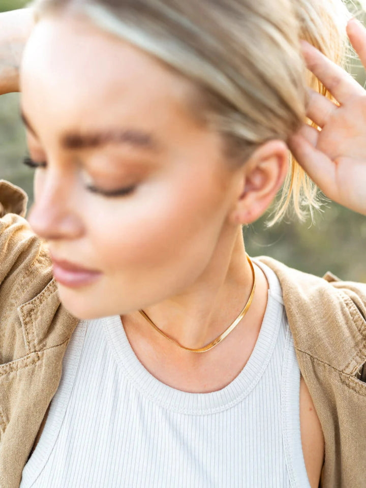 FARRAH B HERRINGBONE NECKLACE CHAIN