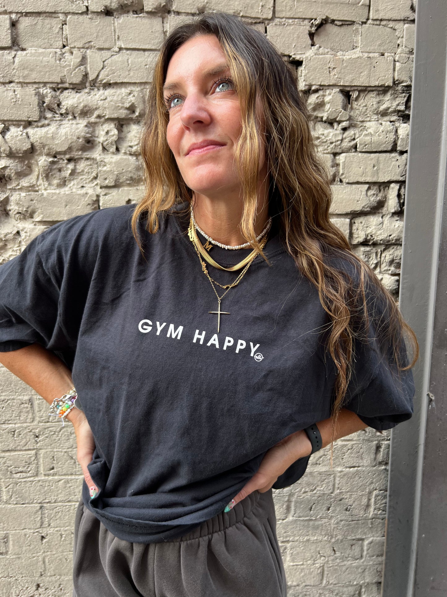 GYM HAPPY TEE - THE HIP EAGLE BOUTIQUE