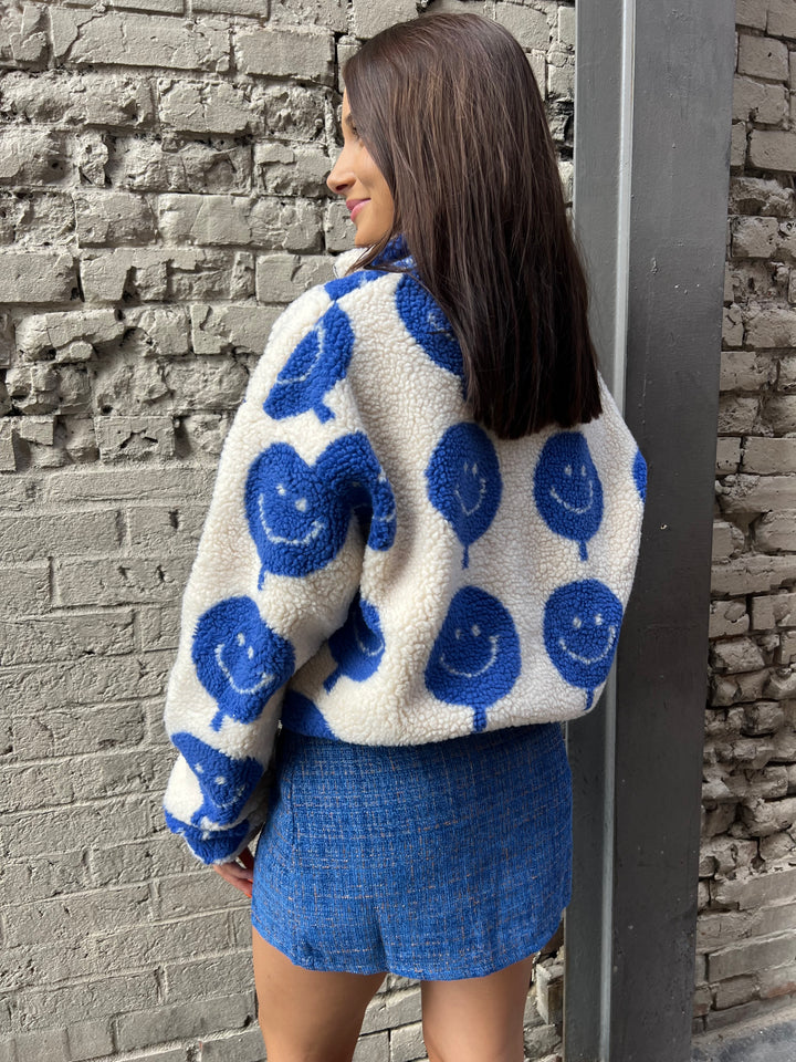 SMILEY SHERPA PULLOVER - THE HIP EAGLE BOUTIQUE
