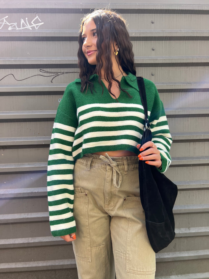 MACY CLASSIC STRIPED SWEATER - THE HIP EAGLE BOUTIQUE 