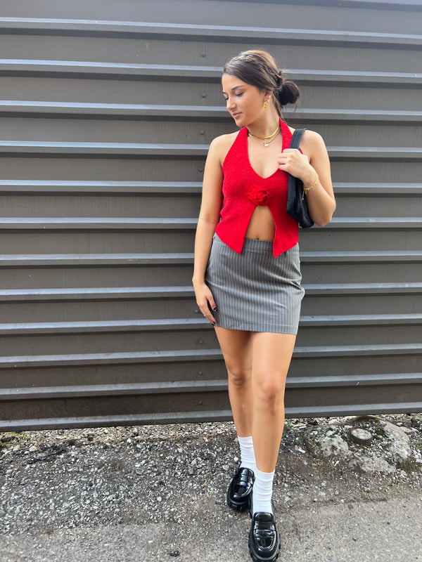 IN MY BACHELORETTE ERA RED HALTER SWEATER TOP - THE HIP EAGLE BOUTIQUE